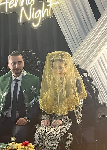 Beden altın Renk Gelin duvağı