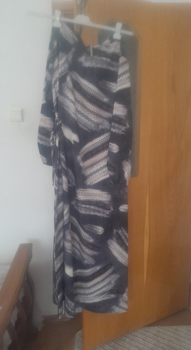 Drapeli Bağlamalı Bohem Hamile Tunik - Görsel 2