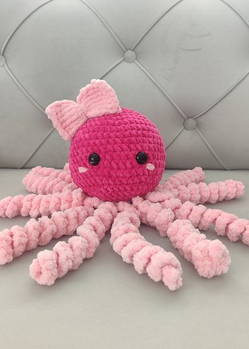 Pembe Renkli Peluş Ahtapot Oyuncak