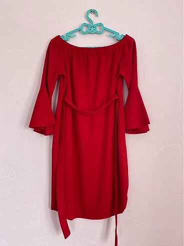 Kırmızı mini elbise - Görsel 2