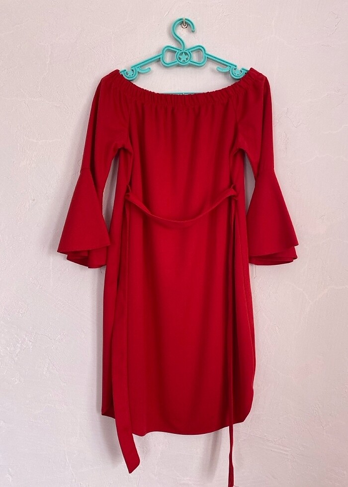 Kırmızı mini elbise - Görsel 2