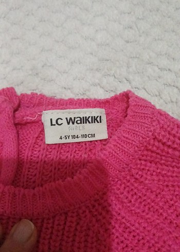 Çok Renkli Örgü kız çocuk Kazak - Görsel 2