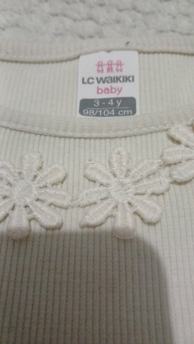 Dantel Detaylı Beyaz Uzun Kollu Bebek Body - Görsel 2