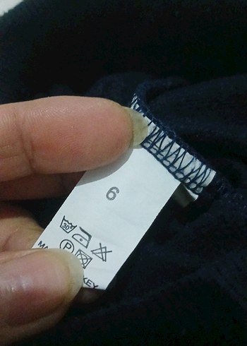 Kızlar İçin Lacivert Nakışlı Rahat Pantolon - Görsel 2