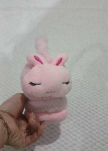 Pembe Kürklü Nakışlı Kız Kulaklığı - Görsel 2