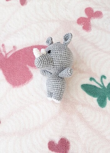 Beden Amigurumi oyuncak bebek gergedan