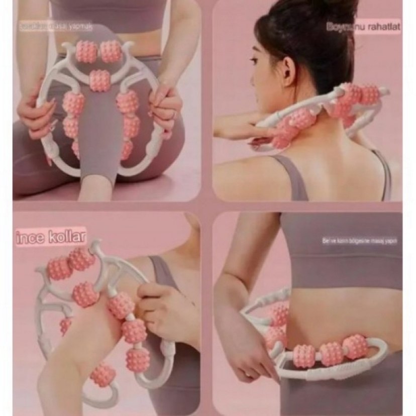 Selülit Masaj Aleti 9 Tekerlekli Lenf Drenaj Rulosu - Görsel 2