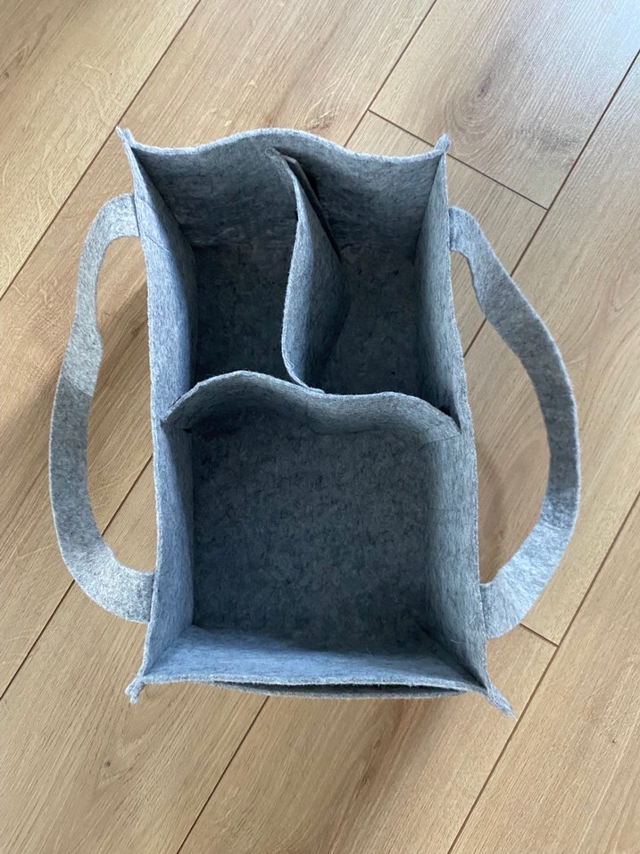 Gri Keçe Bebek Çantası organizeri - Görsel 2