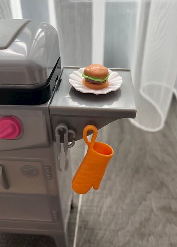 Barbie Gri Oyuncak Izgara Seti - Görsel 4