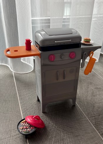 Barbie Gri Oyuncak Izgara Seti - Görsel 5