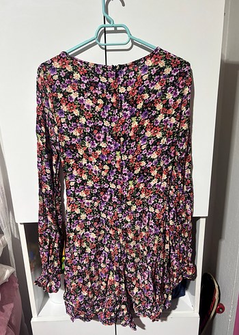 Uzun kollu mini şort etekli elbise - Görsel 3