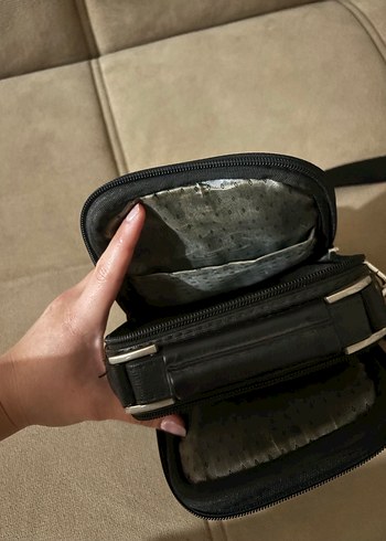 Siyah Erkek Omuz Çantası Tokalı - Görsel 4