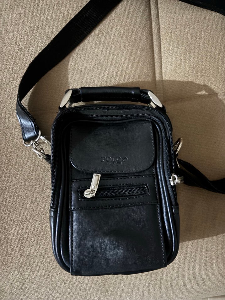 Siyah Erkek Omuz Çantası Tokalı - Görsel 3