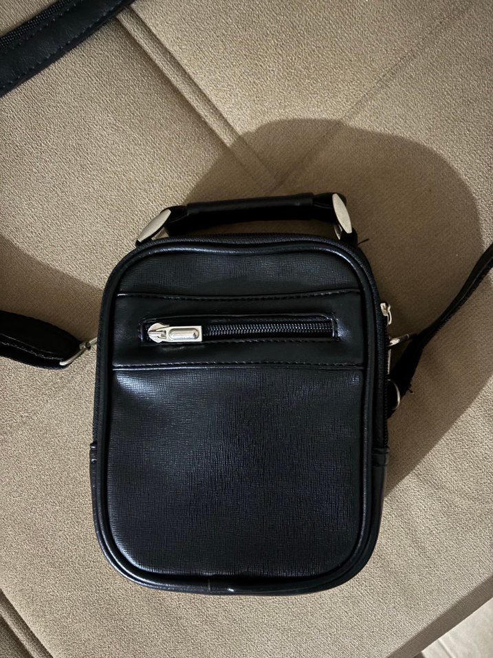 Siyah Erkek Omuz Çantası Tokalı - Görsel 2