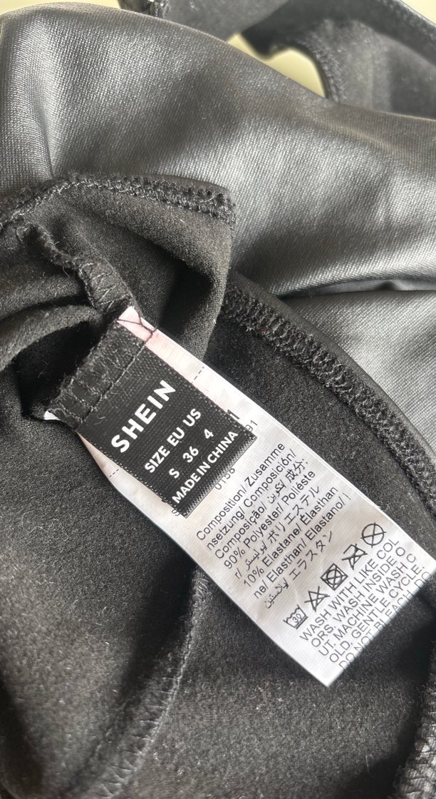 Düğmeli Siyah Deri Straplez Bustiyer - Görsel 3