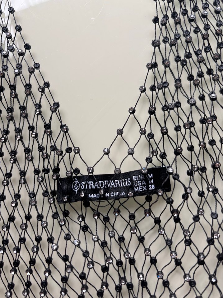 Taşlı File Bluz - Görsel 2