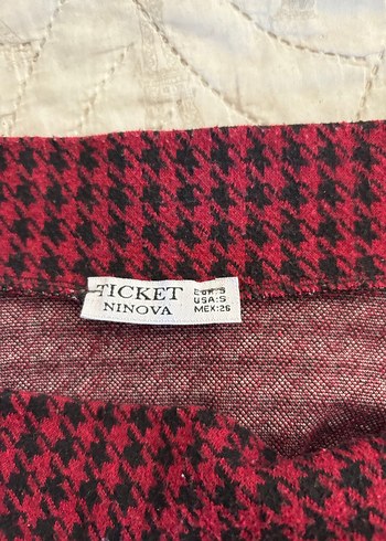 Bordo Pileli Mini Etek - Görsel 4