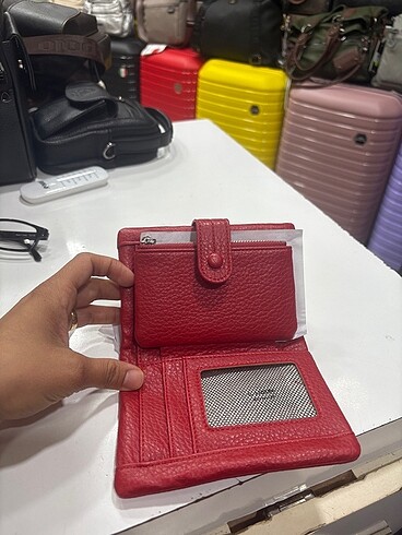 Kırmızı deri cüzdan - Görsel 2