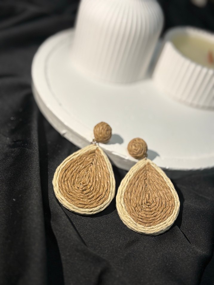 Bej  Bohem Küpe - Görsel 2