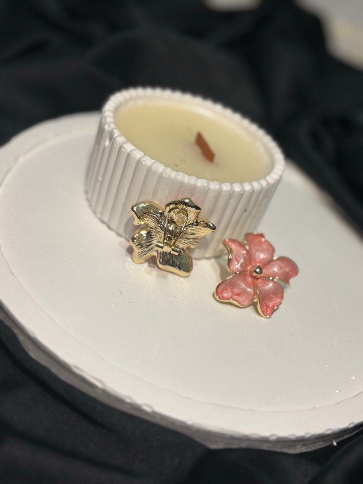 Pastel Pembe Çiçek Küpe - Görsel 2