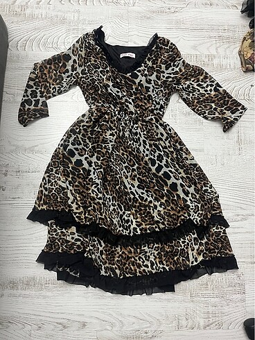 gyaru vkei leopar elbise