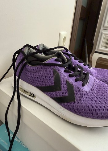 Mor Bağcıklı Kadın Spor Ayakkabı