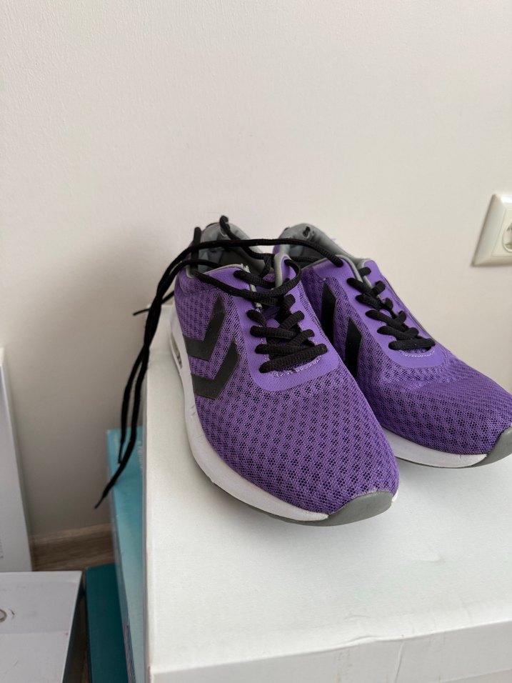 Mor Bağcıklı Kadın Spor Ayakkabı - Görsel 2