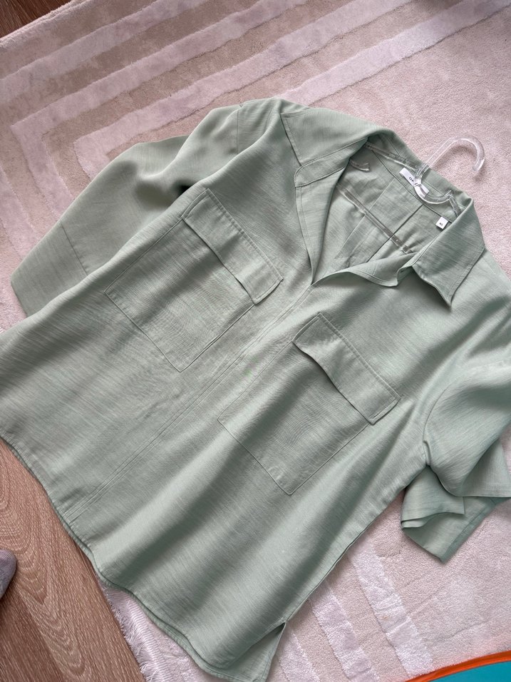 V Yaka  Kadın Gömlek - Görsel 2