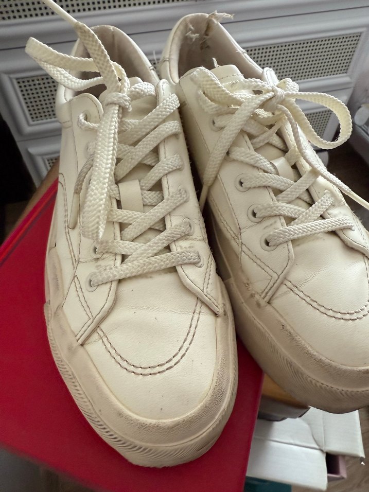 Beyaz Minimalist Kadın Zara Spor Ayakkabı - Görsel 2