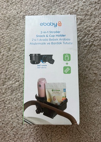 ebaby 2'si 1 Arada Bebek Arabası Atıştırmalık ve Bardak Tutucu