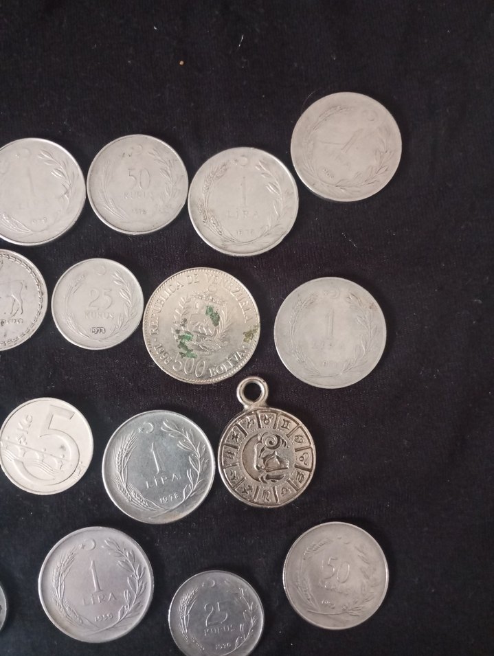 Gri Tonlarında Koleksiyon Para Puzzle - Görsel 3