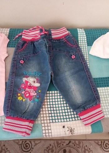 Renkli Batik Desenli Kısa Kollu Bebek Kız Takımı - Görsel 2