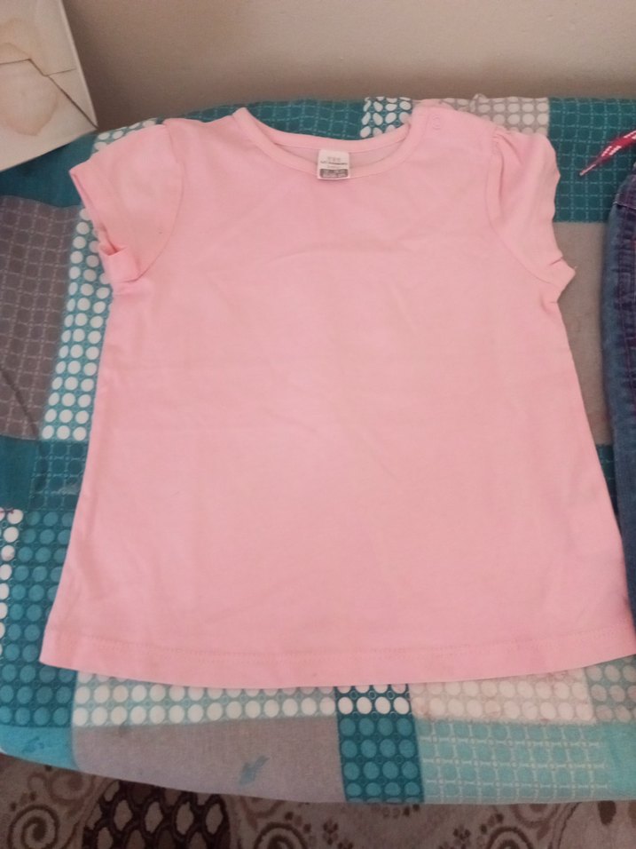 Renkli Batik Desenli Kısa Kollu Bebek Kız Takımı - Görsel 5