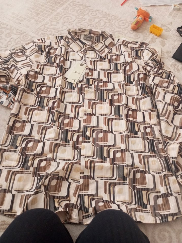 Gri Bohem uzun Kollu Erkek Gömlek - Görsel 3