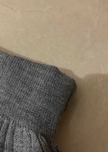 Gri Kadın Örgü Kumaş Rahat Pantolon - Görsel 3