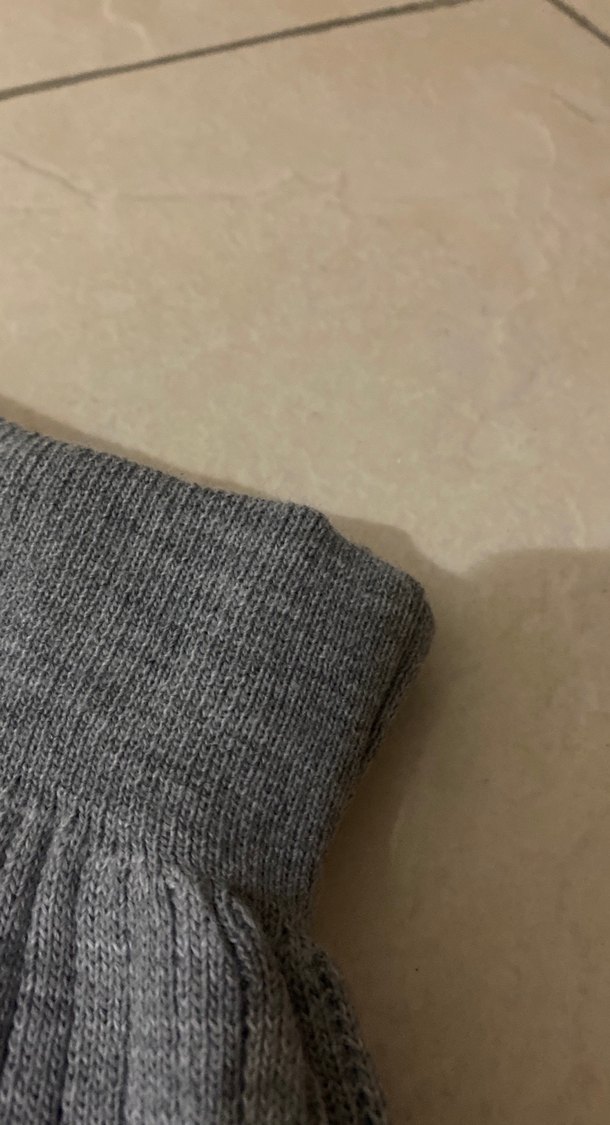 Gri Kadın Örgü Kumaş Rahat Pantolon - Görsel 3