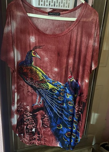 Bohem Çok Renkli V Yaka Midi Tunik - Görsel 3