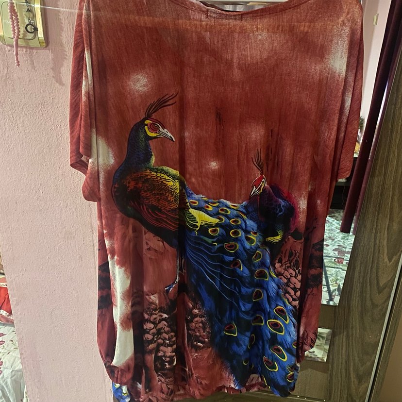 Bohem Çok Renkli V Yaka Midi Tunik - Görsel 4