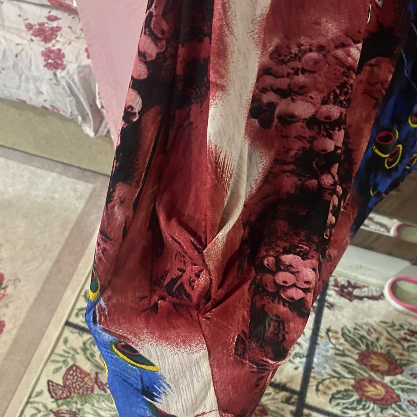 Bohem Çok Renkli V Yaka Midi Tunik - Görsel 5