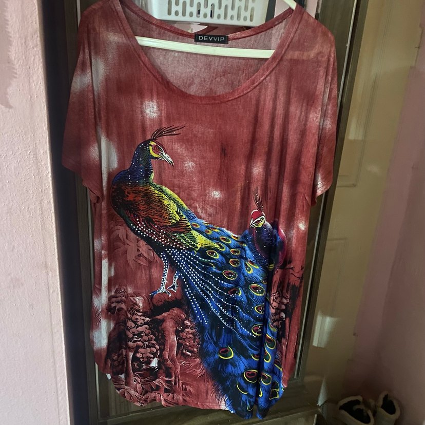 Bohem Çok Renkli V Yaka Midi Tunik - Görsel 3