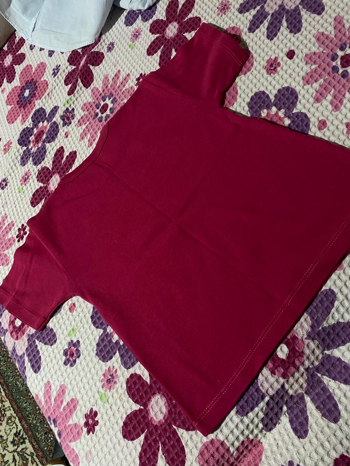 2-3 Yaş Pembe Kız Çocuk Kısa Kollu Baskılı Tişört - Görsel 4