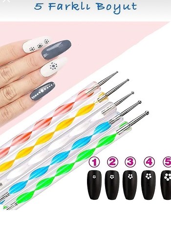 5'li Nail Art Kalem Seti(HEDİYELİİ) - Görsel 2