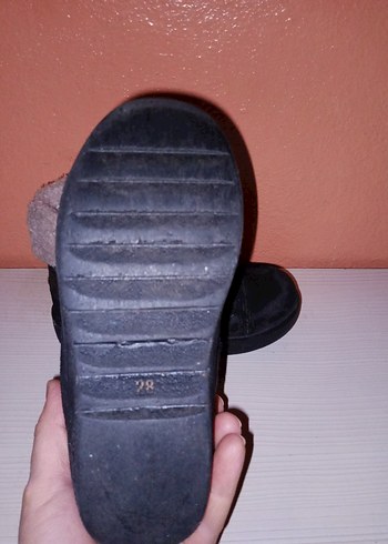 Kız Çocuk Siyah Velcro Detaylı Bot - Görsel 4