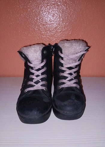 Kız Çocuk Siyah Velcro Detaylı Bot - Görsel 2