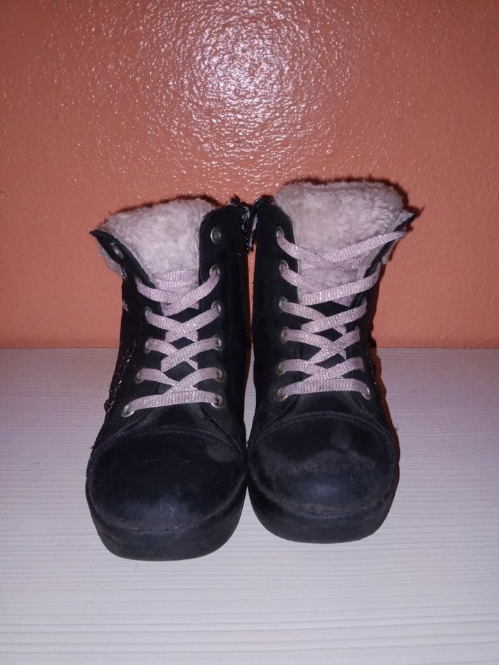 Kız Çocuk Siyah Velcro Detaylı Bot - Görsel 2