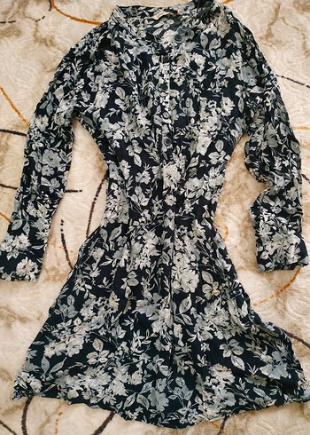 Uzun Kollu Bohem Koyu Gri Elbise - Görsel 2