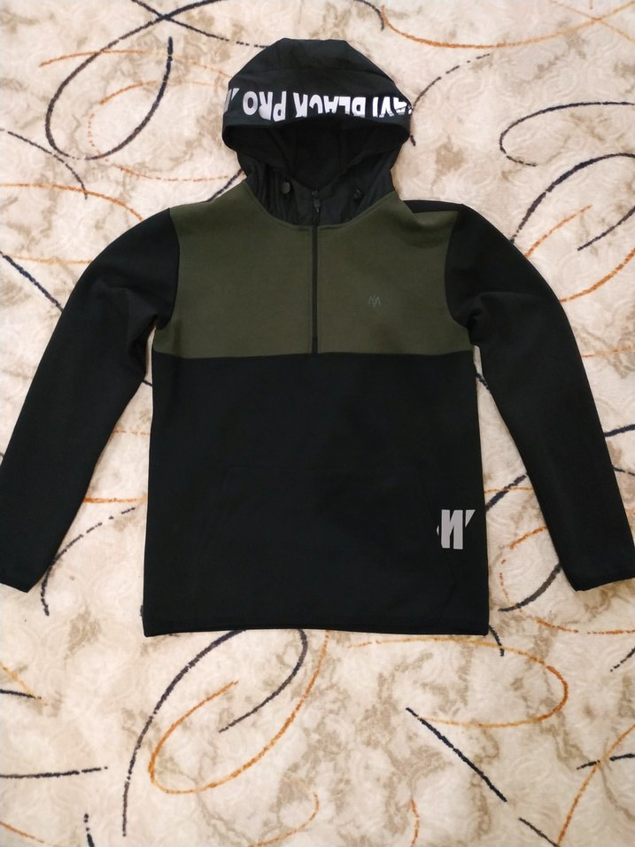 Yarım Fermuarlı Kapüşonlu Erkek Sweatshirt - Görsel 2