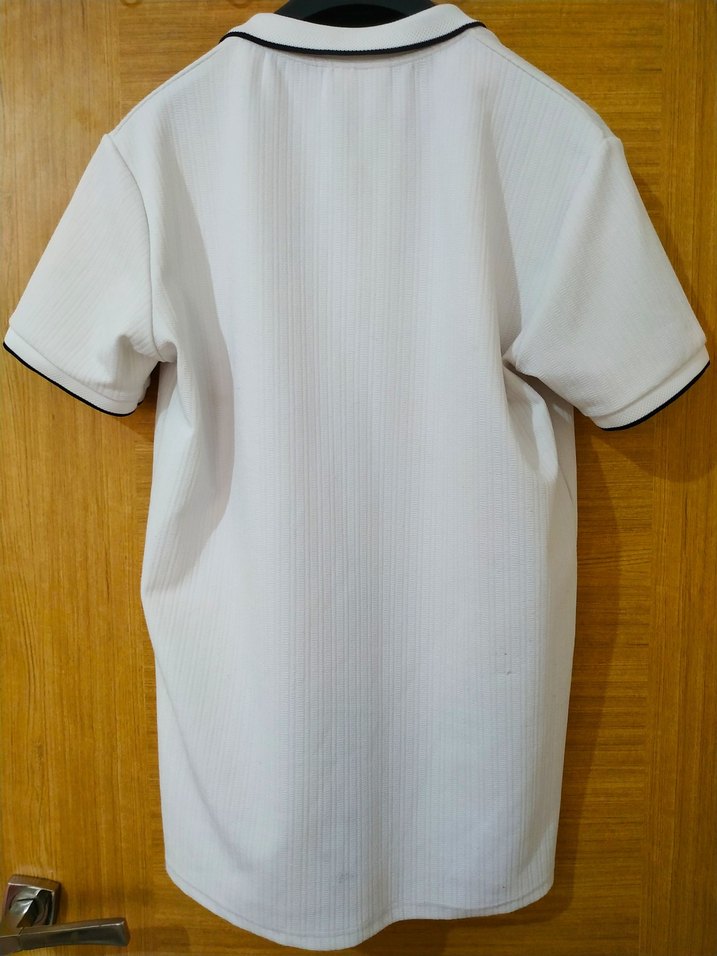 Erkek Beyaz Polo Yaka Kısa Kollu Tişört - Görsel 2