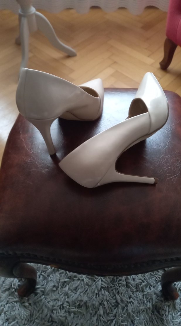 krem Stiletto Topuklu Kadın Ayakkabı - Görsel 2