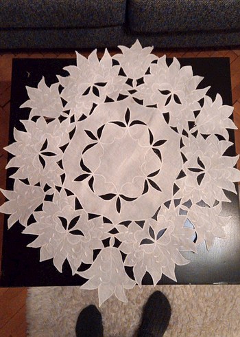 Bohem Tarzı Beyaz Dantel Masa Örtüsü - Görsel 2